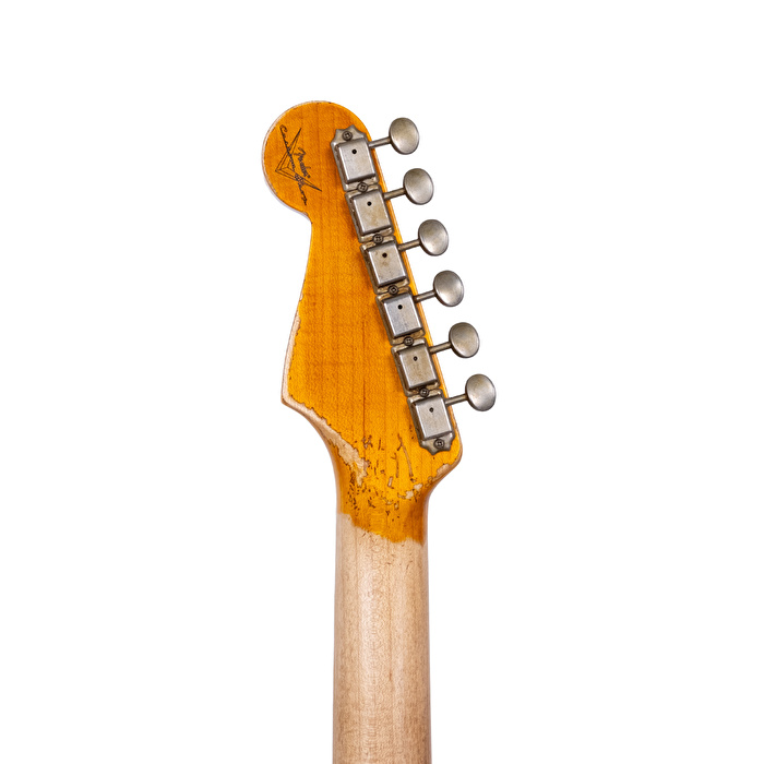 Fender Custom Shop 1961 Stratocaster Super Heavy Relic Aged Vintage White Over 3 Ton Sunburst Elektro Gitar